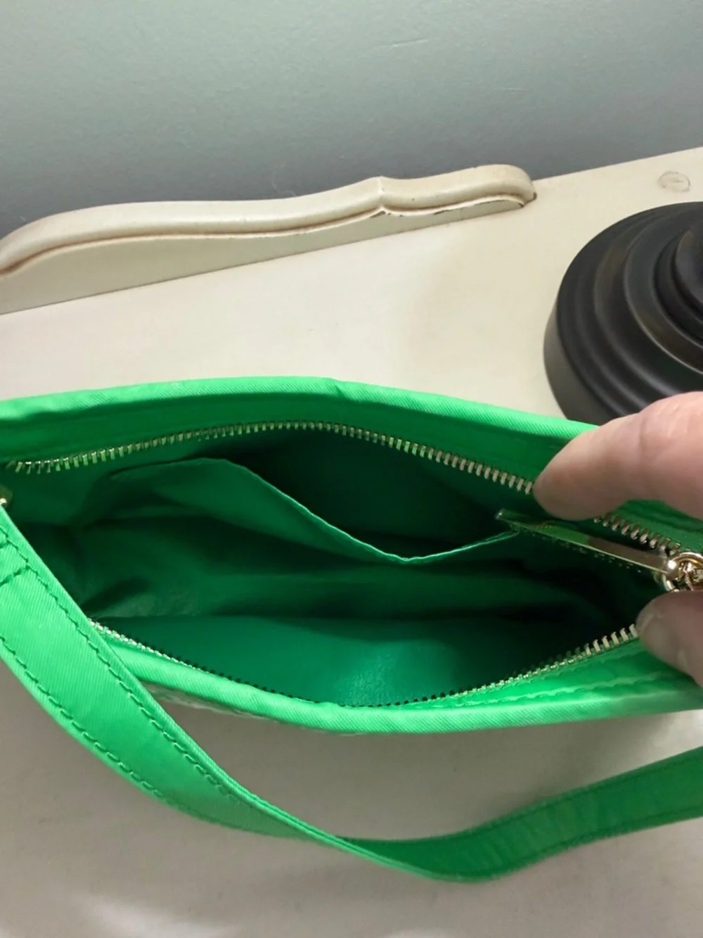 Green Floral Print Shoulder Bag - Picture 7 of 7